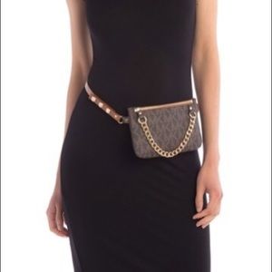 Michael Kors Leather Chain Belt Bag